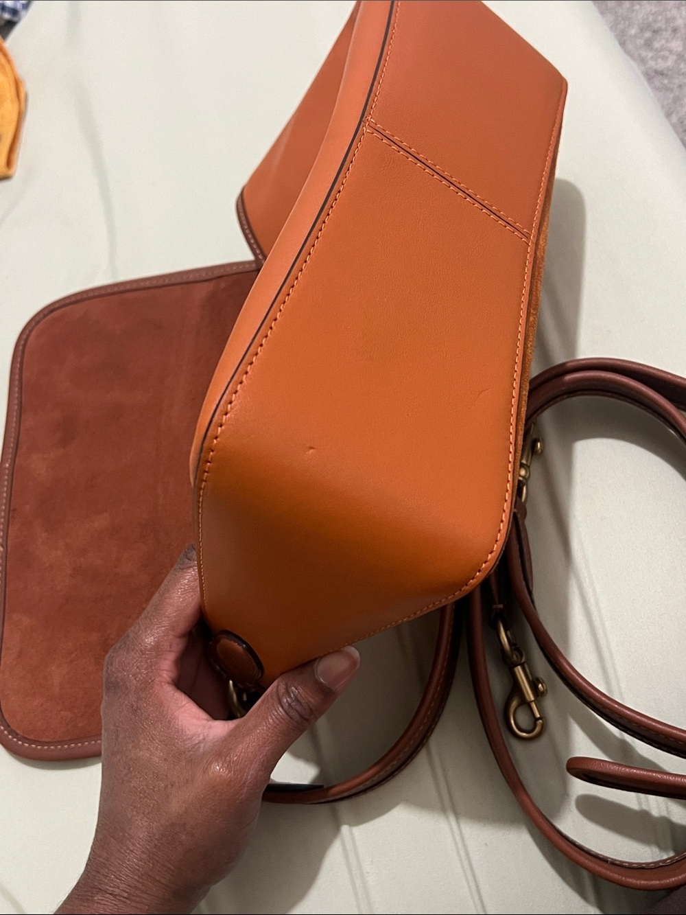 Coach Soft Tabby - Orange Suede - Picture 8 of 11